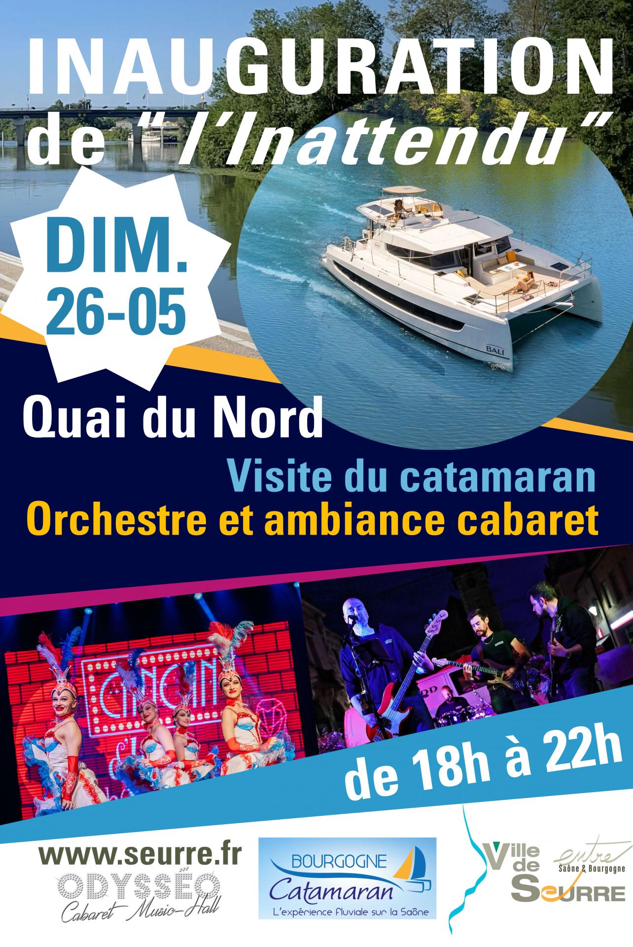 Affiche inauguration du catamaran l'Inattendu