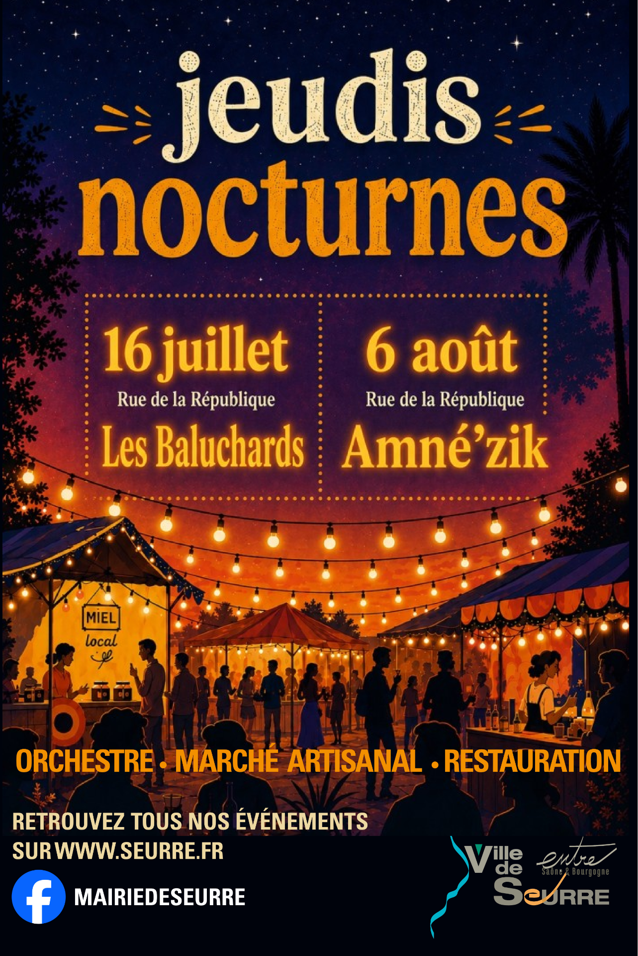 Jeudi nocturne à Seurre - marché gourmands et artisanal